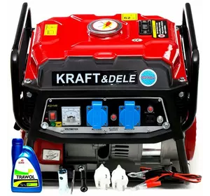 Генератор бензиновый однофазный Kraft&Dele KD146 (Германия) + масло